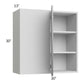 RTA Milan Grey Gloss 30" x 30" Blind Corner Wall CabinetRight-Hinged Door on Left