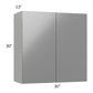 RTA Milan Grey Gloss 30" x 30" Wall Cabinet