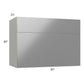 RTA Milan Grey Gloss 30" x 30" x 21" Microwave Wall Cabinet