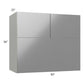 RTA Milan Grey Gloss 30" x 36" x 21" Microwave Wall Cabinet