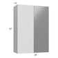 RTA Milan Grey Gloss 30" x 42" Blind Corner Wall Cabinet-Left-Hinged Door on Right with 1 Finished Side