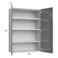 RTA Milan Grey Gloss 30" x 42" Wall Cabinet with 2 Finished Sides
