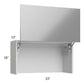 RTA Milan Grey Gloss 33" Countertop Wall Appliance Cabinet
