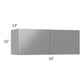 RTA Milan Grey Gloss 33" x 12" Wall Cabinet with 1 Finished Side