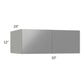 RTA Milan Grey Gloss 33" x 12" x 24" Wall Cabinet with 2 Finished Sides