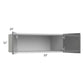 RTA Milan Grey Gloss 33" x 12" x 24" Wall Cabinet with 2 Finished Sides