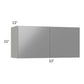 RTA Milan Grey Gloss 33" x 15" Wall Cabinet with 1 Finished Side