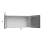RTA Milan Grey Gloss 33" x 15" Wall Cabinet with 2 Finished Sides