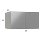 RTA Milan Grey Gloss 33" x 18" x 24" Wall Cabinet