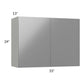 RTA Milan Grey Gloss 33" x 24" Wall Cabinet with 2 Finished Sides
