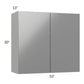 RTA Milan Grey Gloss 33" x 30" Wall Cabinet