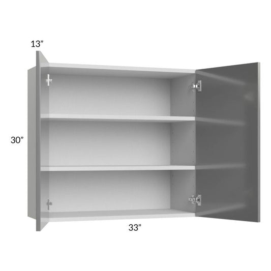 RTA Milan Grey Gloss 33" x 30" Wall Cabinet