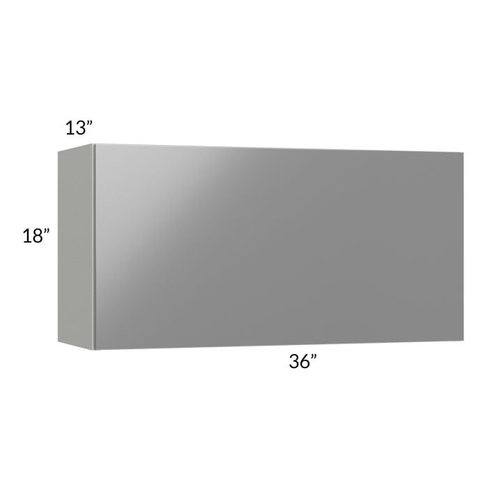 RTA Milan Grey Gloss 36" Countertop Wall Appliance Cabinet