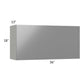 RTA Milan Grey Gloss 36" Countertop Wall Appliance Cabinet with 1 Finished Side