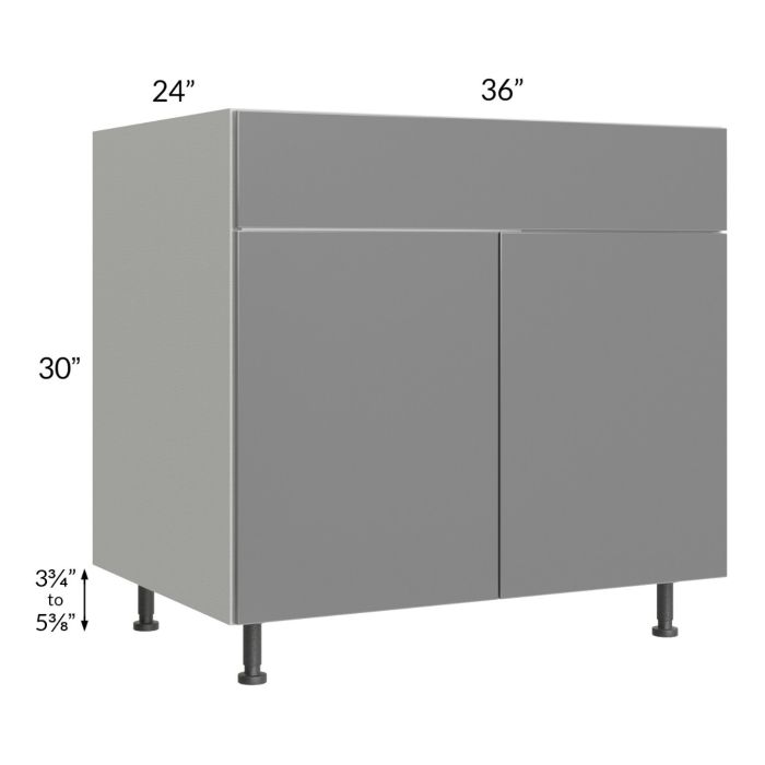 RTA Milan Grey Gloss 36" Sink Base Cabinet
