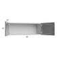 RTA Milan Grey Gloss 36" x 12" Wall Cabinet with 1 Finished Side