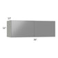 RTA Milan Grey Gloss 36" x 12" Wall Cabinet with 2 Finished Sides