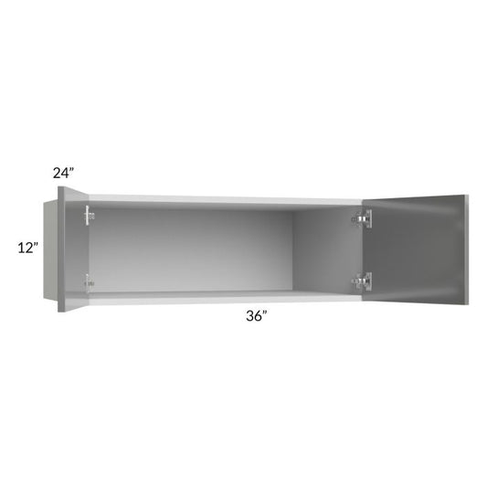 RTA Milan Grey Gloss 36" x 12" x 24" Wall Cabinet