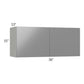 RTA Milan Grey Gloss 36" x 15" Wall Cabinet