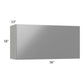RTA Milan Grey Gloss 36" x 18" Lift-Up Door Wall Cabinet with 2 Finished Sides
