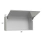 RTA Milan Grey Gloss 36" x 18" Lift-Up Door Wall Cabinet