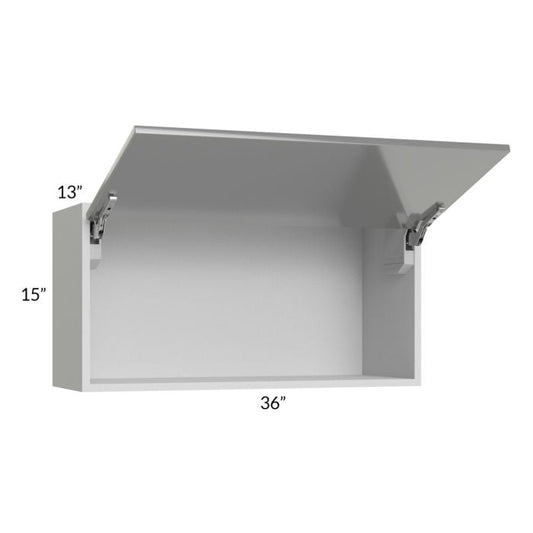 RTA Milan Grey Gloss 36" x 18" Lift-Up Door Wall Cabinet
