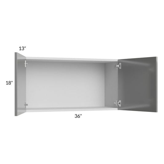 RTA Milan Grey Gloss 36" x 18" Wall Cabinet
