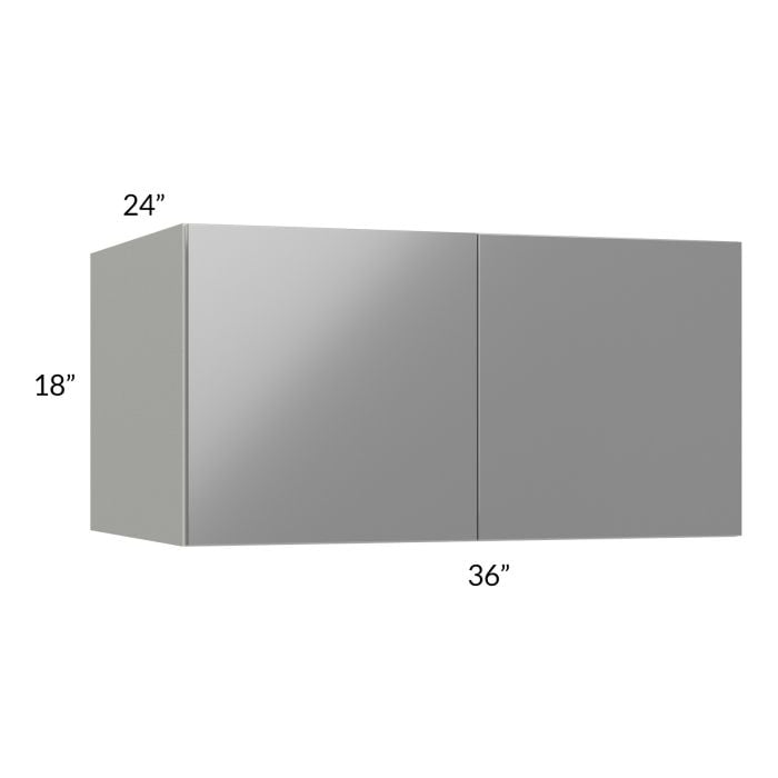 RTA Milan Grey Gloss 36" x 18" x 24" Wall Cabinet