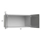 RTA Milan Grey Gloss 36" x 18" x 24" Wall Cabinet with 2 Finished Sides