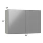 RTA Milan Grey Gloss 36" x 24" Wall Cabinet with 2 Finished Sides