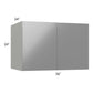 RTA Milan Grey Gloss 36" x 24" x 24" Wall Cabinet