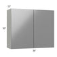 RTA Milan Grey Gloss 36" x 30" Wall Cabinet
