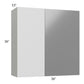RTA Milan Grey Gloss 36" x 36" Blind Corner Wall Cabinet-Left-Hinged Door on Right with 1 Finished Side