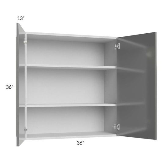 RTA Milan Grey Gloss 36" x 36" Wall Cabinet