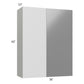 RTA Milan Grey Gloss 36" x 42" Blind Corner Wall Cabinet-Left-Hinged Door on Right with 1 Finished Side