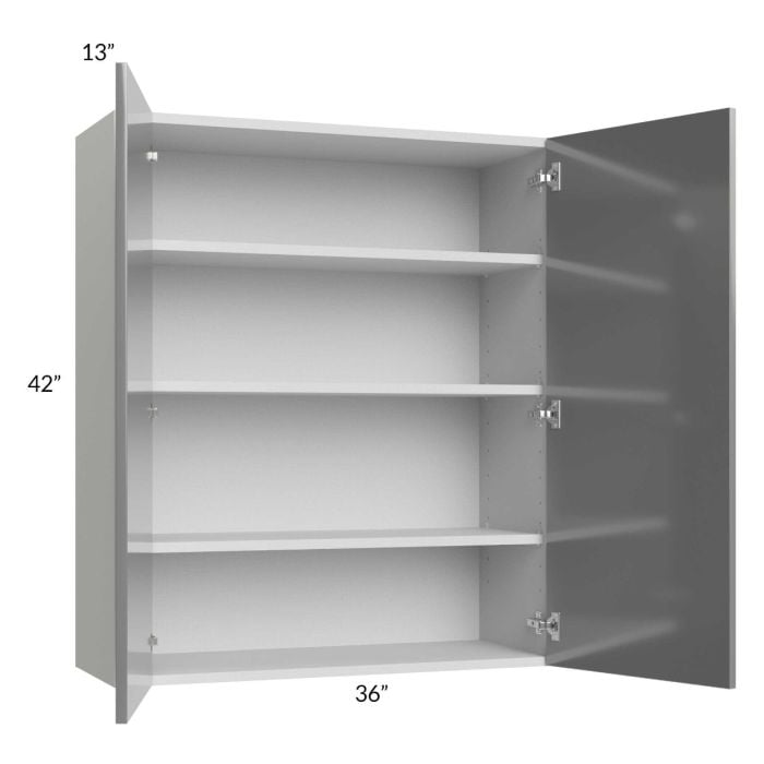 RTA Milan Grey Gloss 36" x 42" Wall Cabinet
