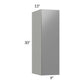 RTA Milan Grey Gloss 9" x 30" Wall Cabinet-Left Hinged