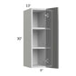 RTA Milan Grey Gloss 9" x 30" Wall Cabinet-Right Hinged