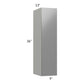 RTA Milan Grey Gloss 9" x 36" Wall Cabinet-Left Hinged with 2 Finished Sides
