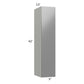 RTA Milan Grey Gloss 9" x 42" Wall Cabinet-Left Hinged