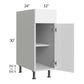 RTA Milan White Gloss 12" Base Cabinet-Right Hinged