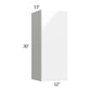 RTA Milan White Gloss 12" x 30" Wall Cabinet-Left Hinged