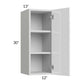 RTA Milan White Gloss 12" x 30" Wall Cabinet-Right Hinged