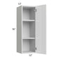 RTA Milan White Gloss 12" x 36" Wall Cabinet-Left Hinged