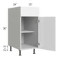 RTA Milan White Gloss 15" Base Cabinet-Right Hinged with Trash Can Pullout