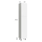 RTA Milan White Gloss 15" x 13" x 84" Pantry Cabinet (13" depth)-Left Hinged