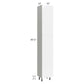 RTA Milan White Gloss 15" x 13" x 90" Pantry Cabinet (13" depth)-Left Hinged with 1 Finished Side
