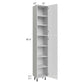 RTA Milan White Gloss 15" x 13" x 90" Pantry Cabinet (13" depth)-Left Hinged with 2 Finished Sides