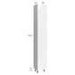 RTA Milan White Gloss 15" x 13" x 96" Pantry Cabinet (13" depth)-Left Hinged with 1 Finished Side