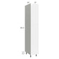 RTA Milan White Gloss 15" x 24" x 90" Pantry Cabinet (24" depth)-Left Hinged with 3 Roll Out Trays